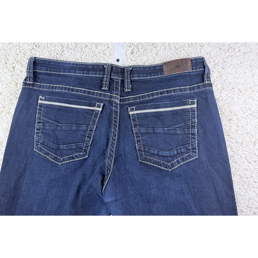 BKE Payton Bootcut Jeans Womens 33 Dark Wash Embroidered Pockets 33x33.5 Lot 2 - Picture 14 of 16